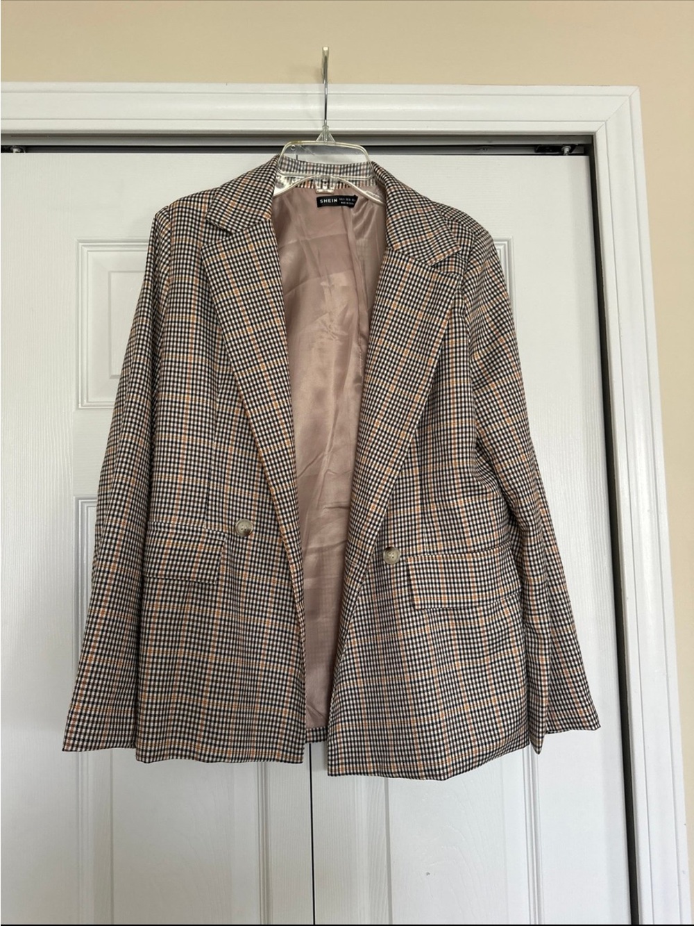 SHEIN Houndstooth Blazer